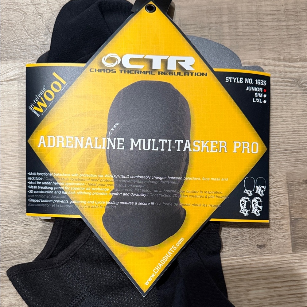 Adrenaline Multi-Tasker Pro Black Face Mask